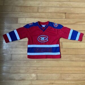 Montreal Canadiens MightyMac NHL Hockey Jersey Toddler Size 3 Red Blue White